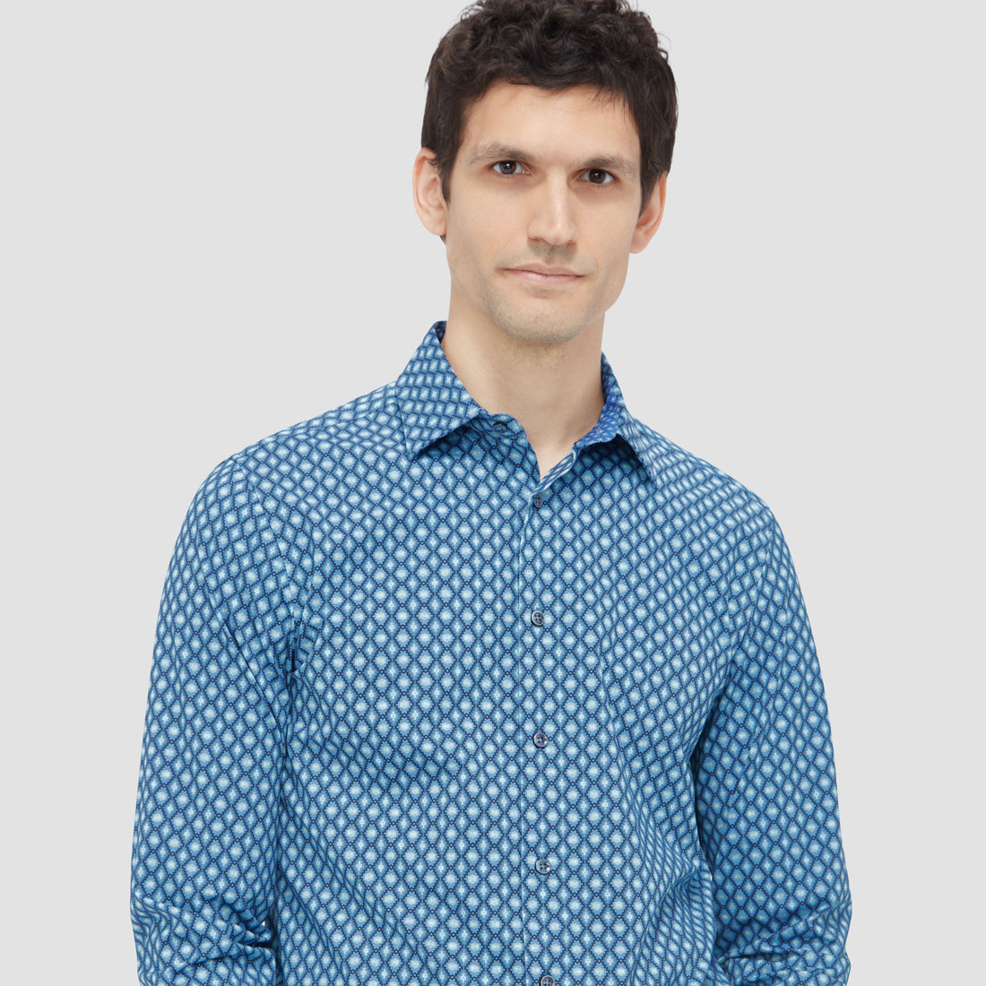 Jimmy Double Sided Mosaic/Check OoohCotton Shirt