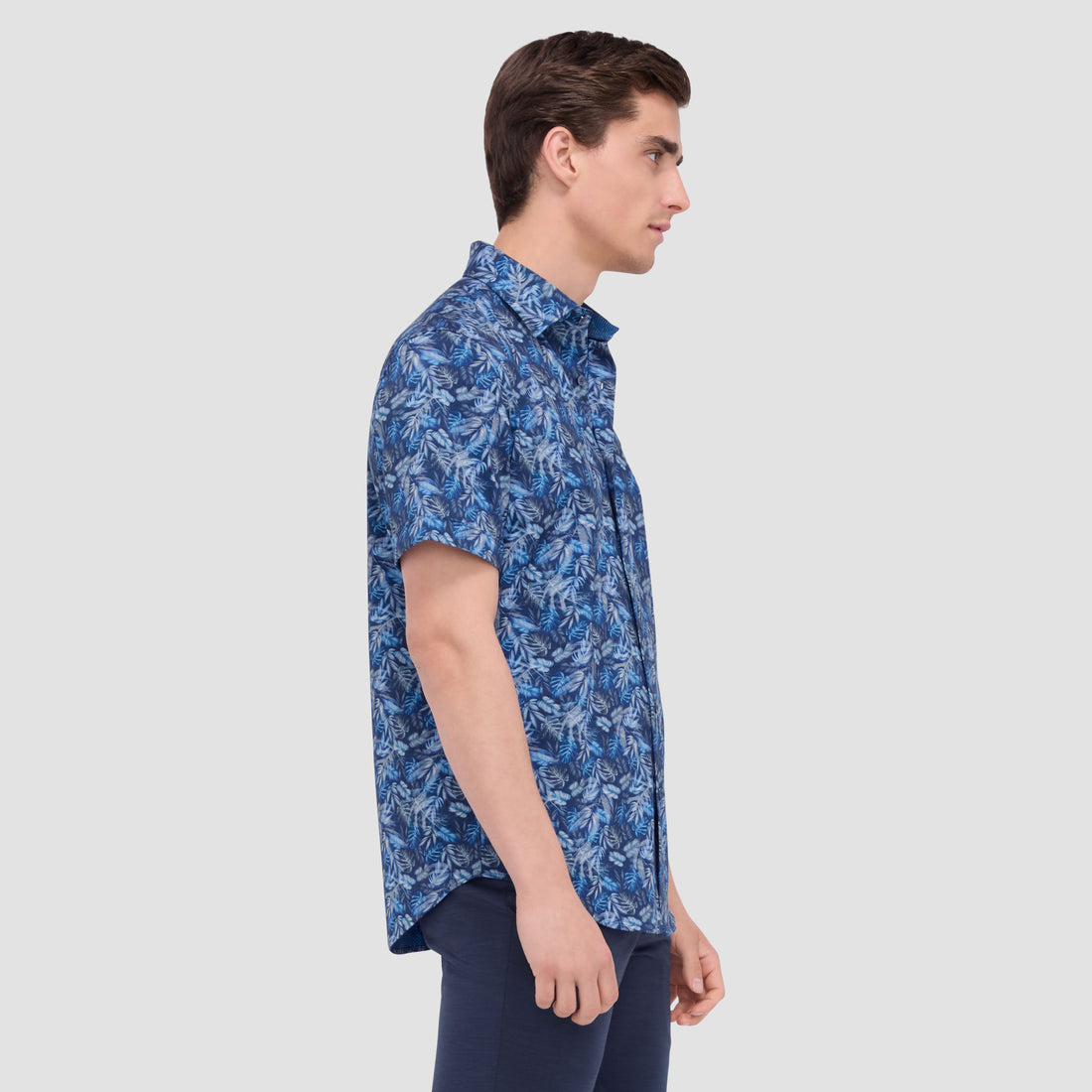 Myron Double Sided Leaf Print/Chevron OoohCotton Shirt