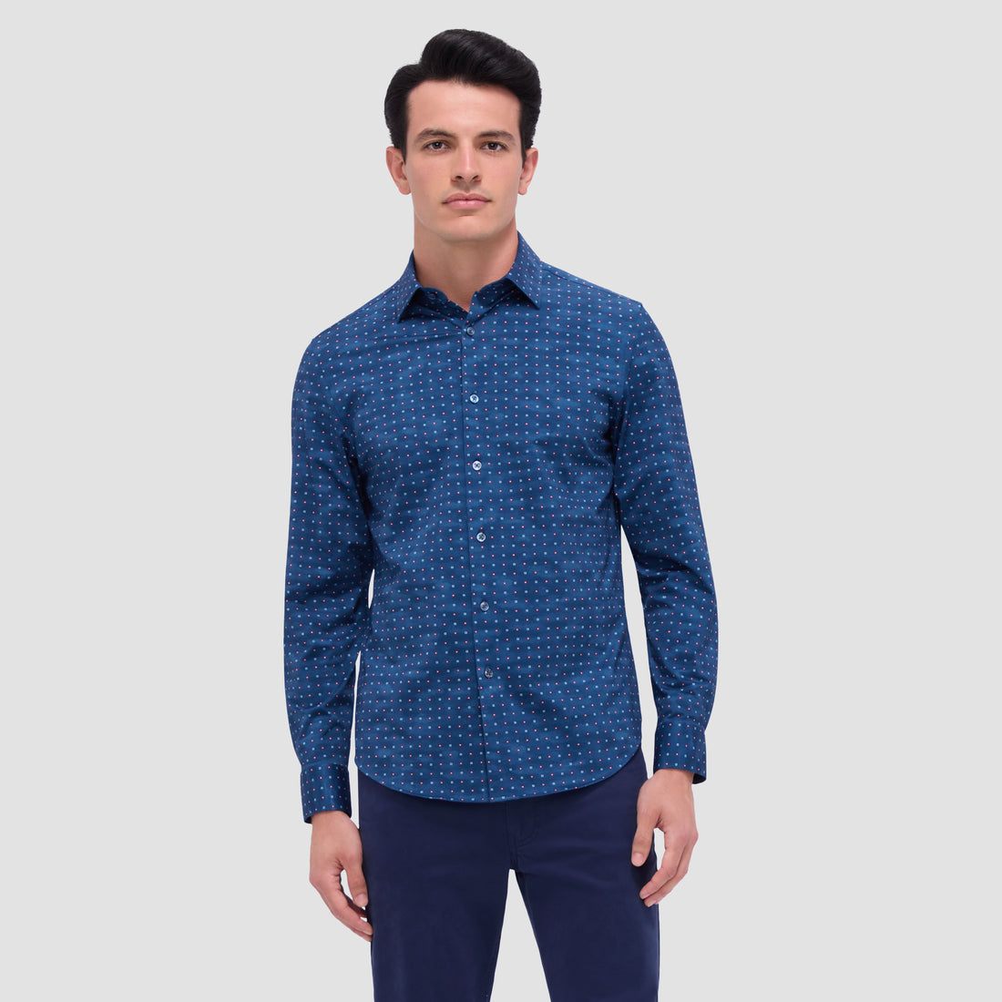 Jimmy Double Sided Geometric/Solid OoohCotton Shirt