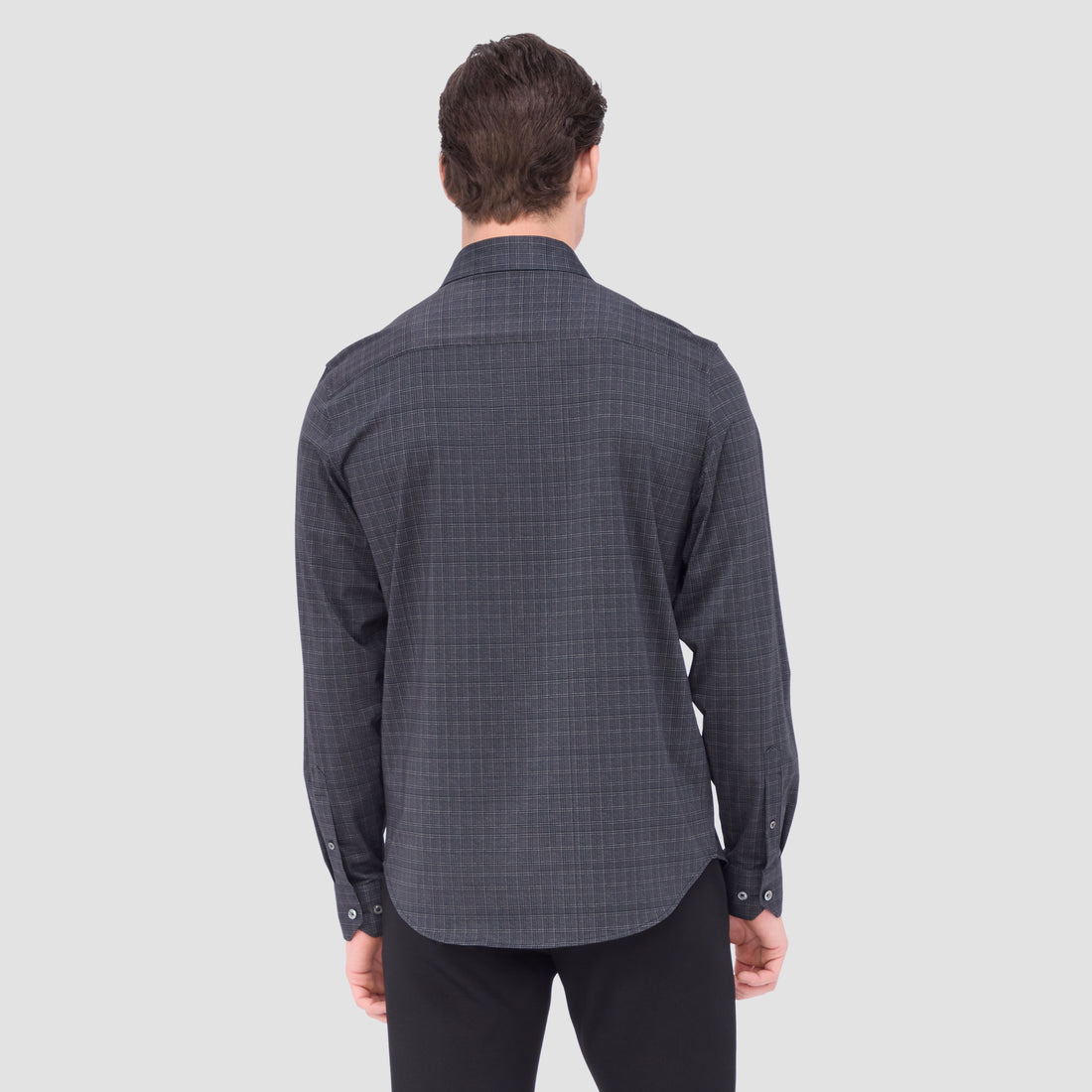 Jimmy Double Sided Plaid/Herringbone OoohCotton Shirt