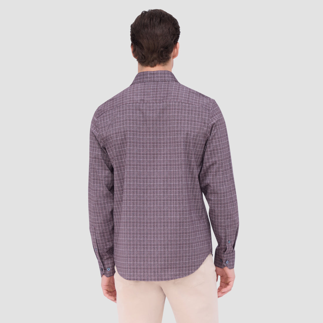 Jimmy Double Sided Plaid/Herringbone OoohCotton Shirt