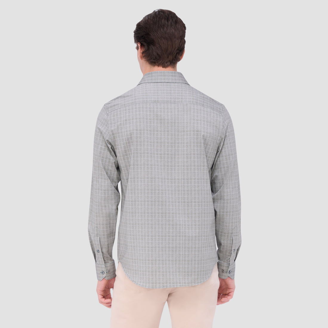 Jimmy Double Sided Plaid/Herringbone OoohCotton Shirt