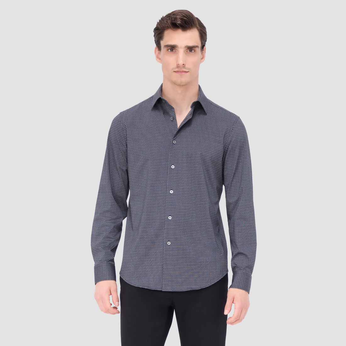 Jimmy Double Sided Geometric/Solid OoohCotton Shirt