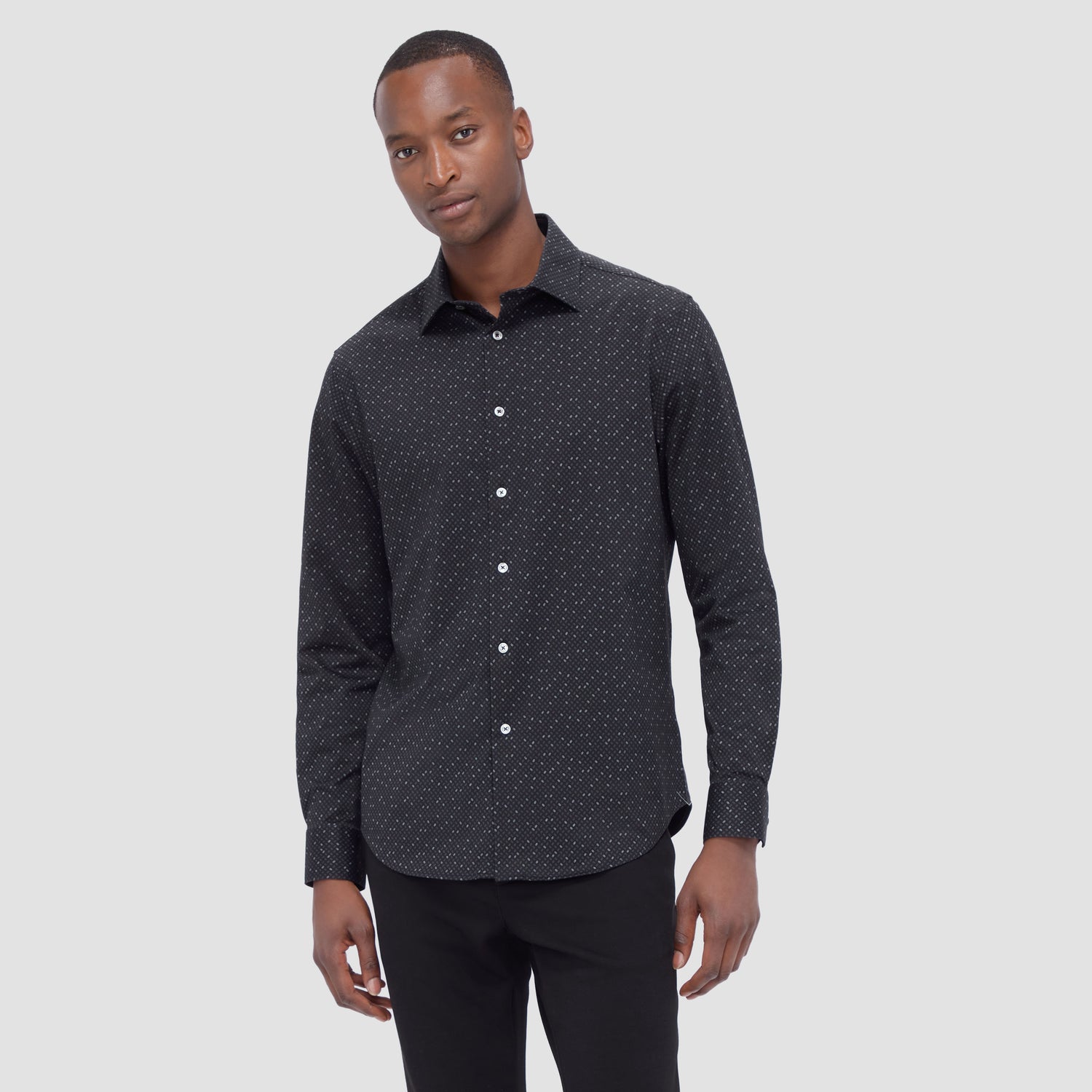 Jimmy Double Sided Geometric/Solid OoohCotton Shirt