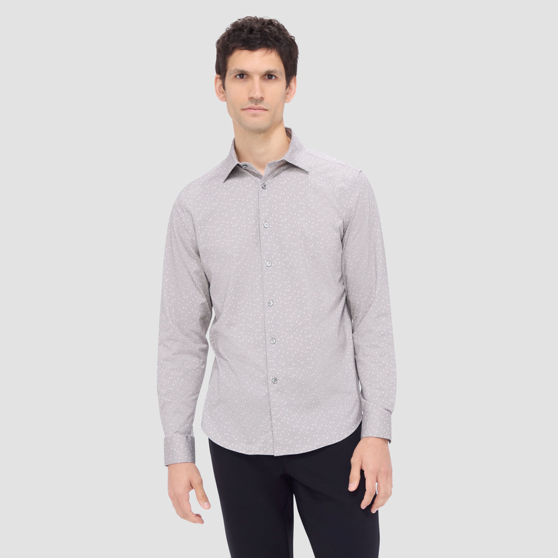 Jimmy Double Sided Geometric/Solid OoohCotton Shirt