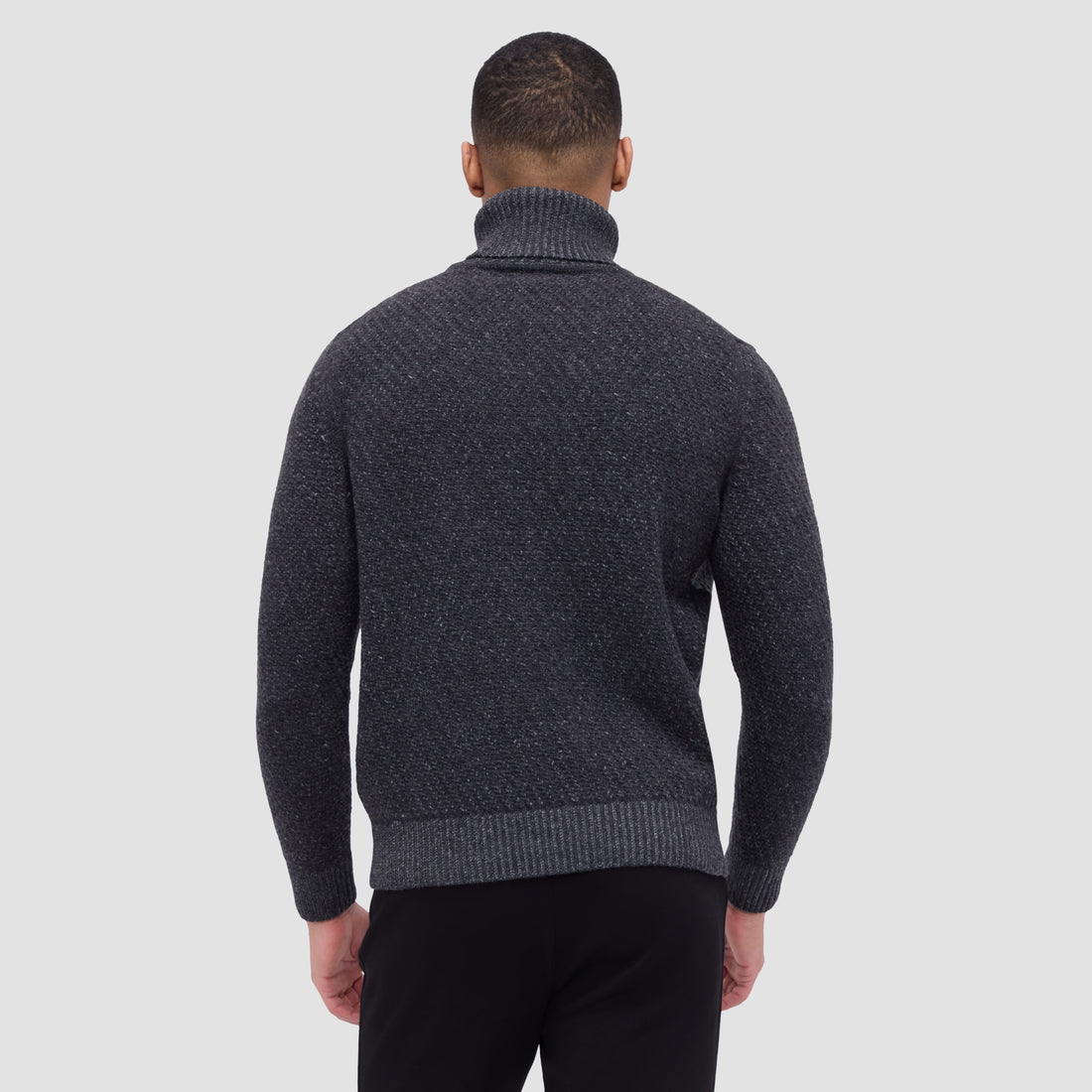 Mixed Stitch Turtleneck Sweater