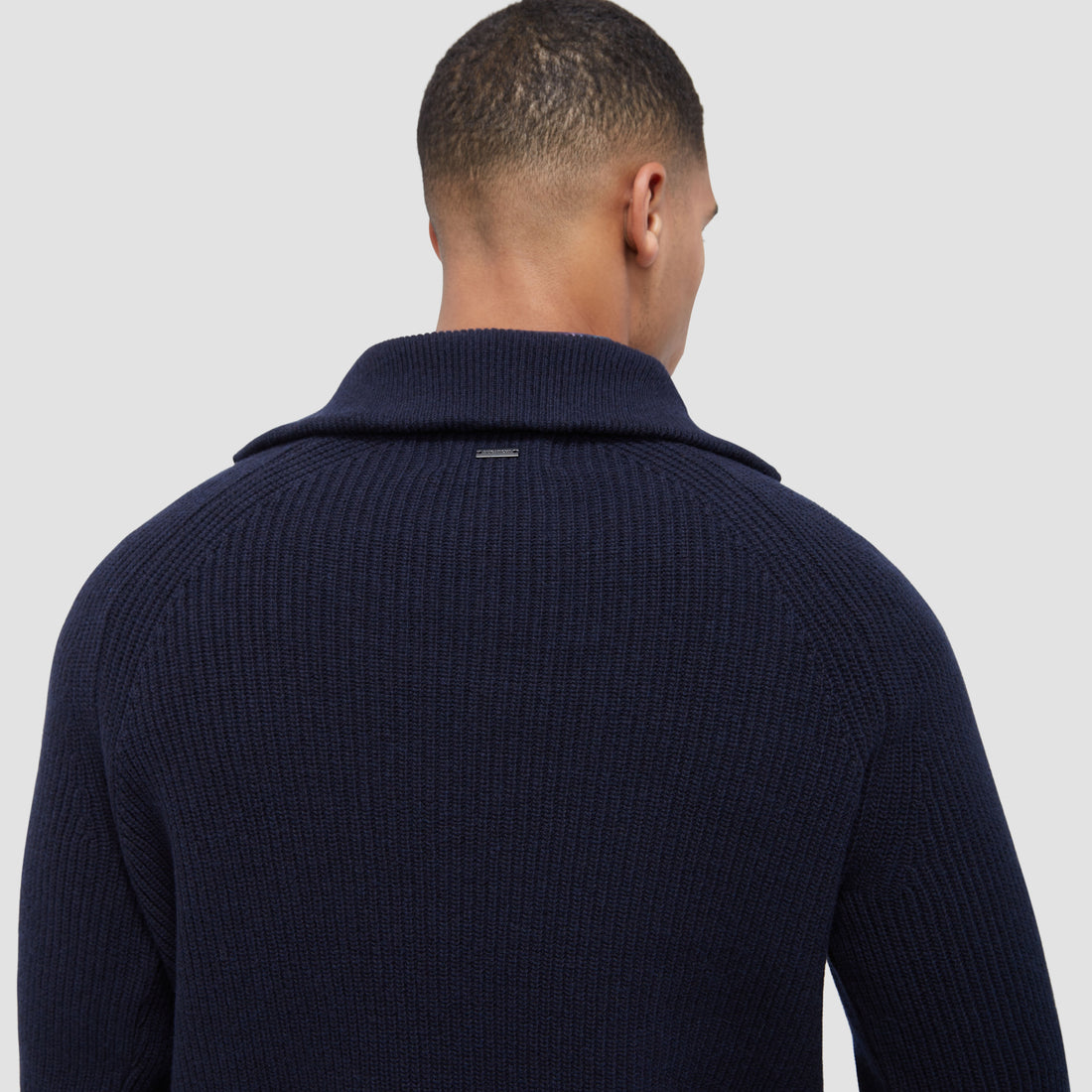 Fisherman Rib-Stitch Quarter-Zip Sweater