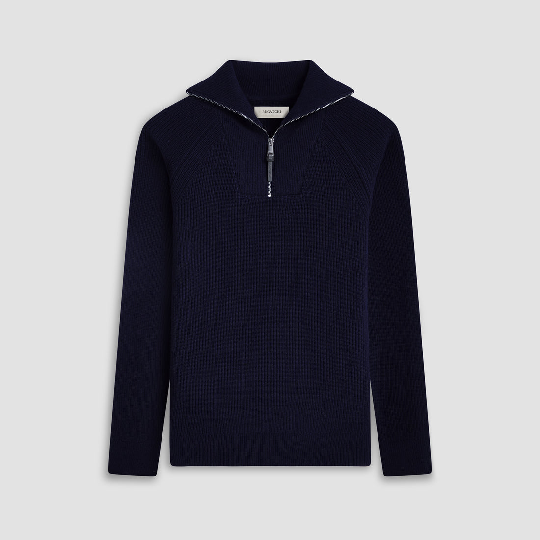 Fisherman Rib-Stitch Quarter-Zip Sweater