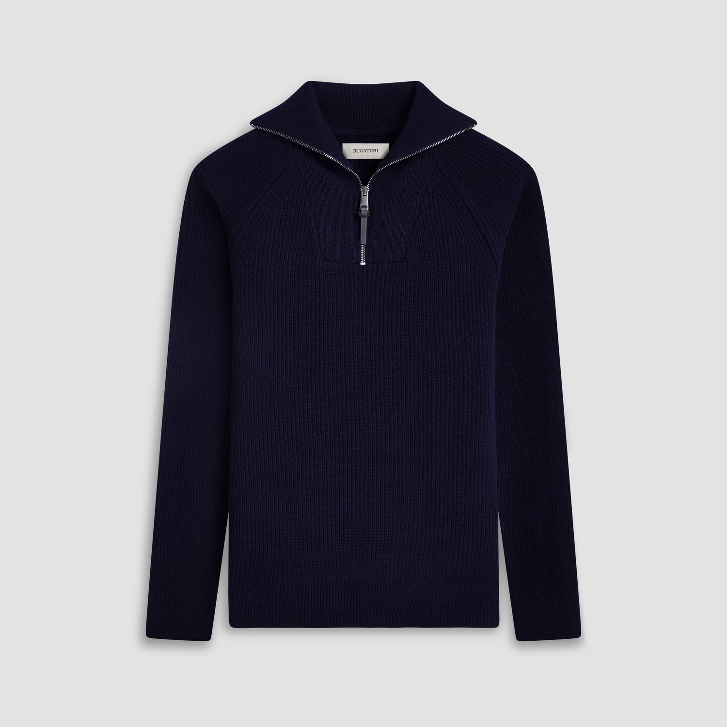 Fisherman Rib-Stitch Quarter-Zip Sweater