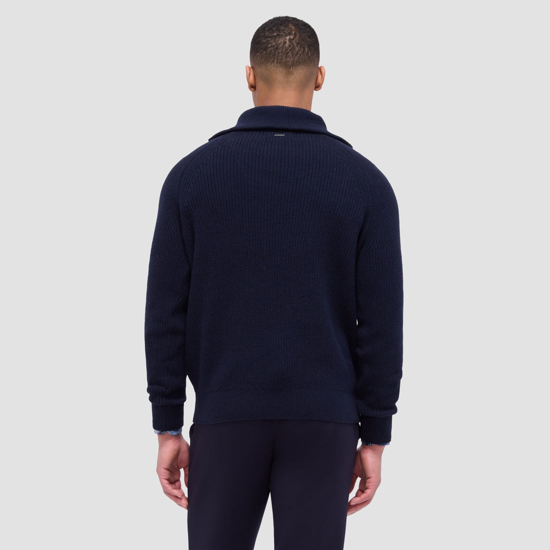 Fisherman Rib-Stitch Quarter-Zip Sweater