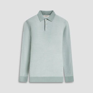 Bird's Eye Jacquard Polo Sweater