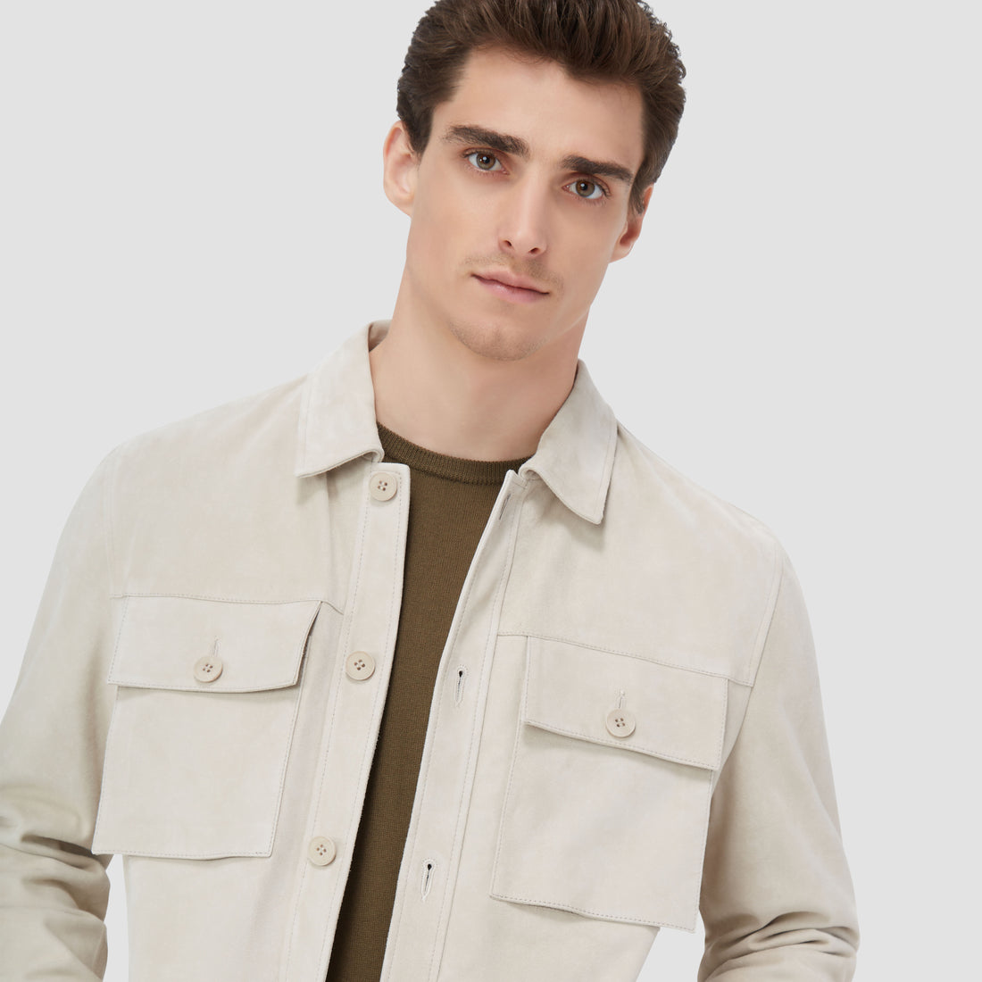 Suede Shirt Jacket