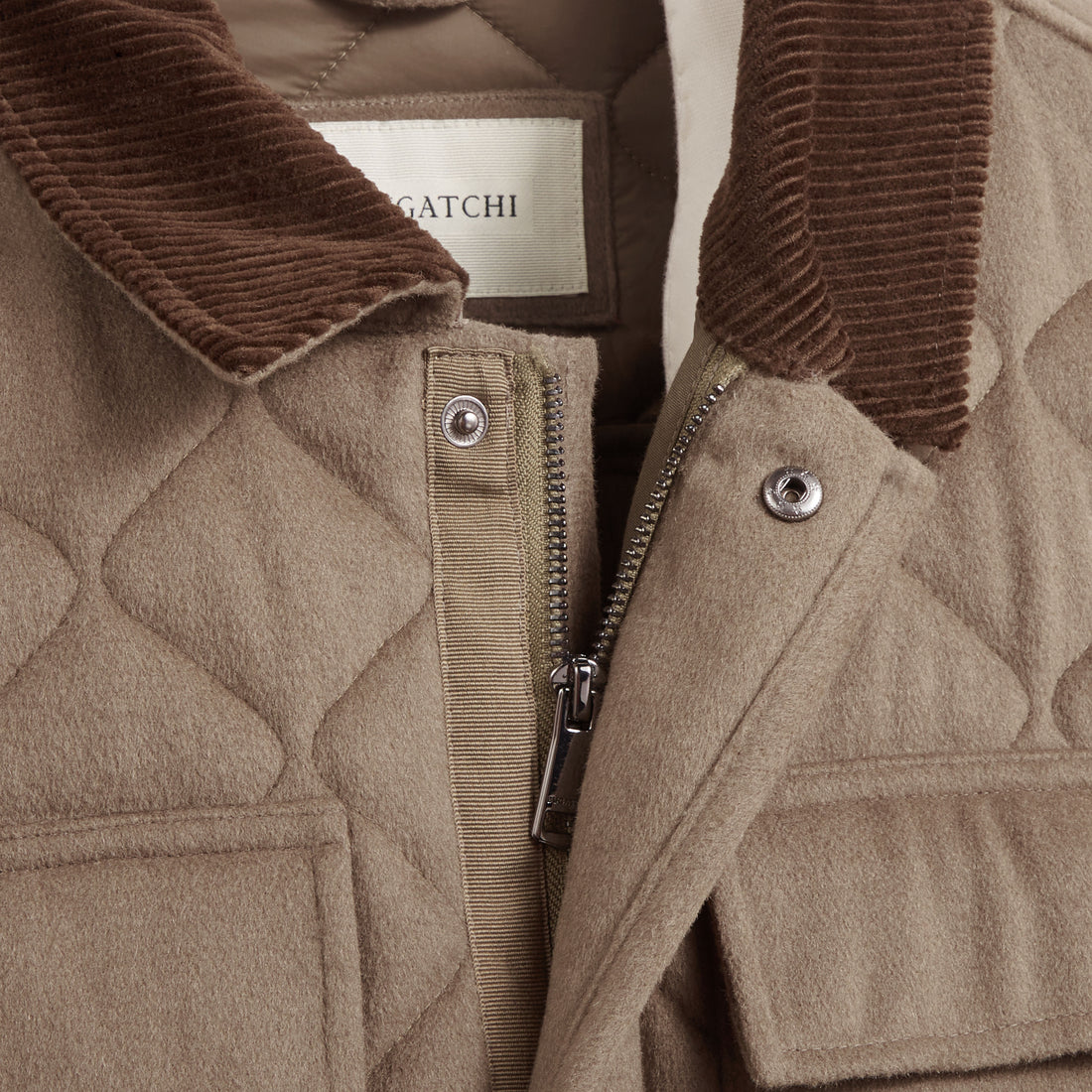 Wool and Cashmere Quilted Field Jacket