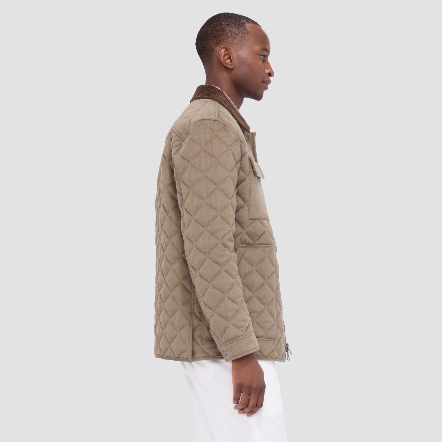 Wool and Cashmere Quilted Field Jacket