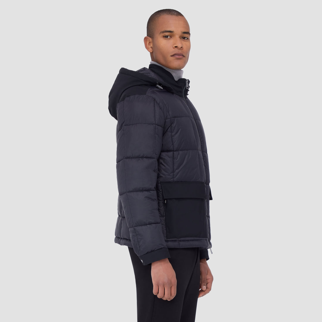 Quilted Anorak Jacket With Detachable Hood