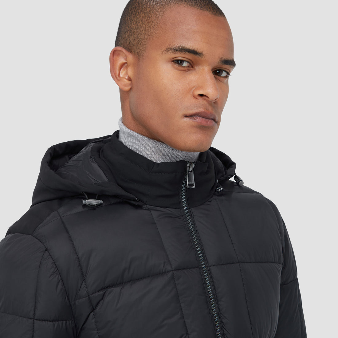 Quilted Anorak Jacket With Detachable Hood