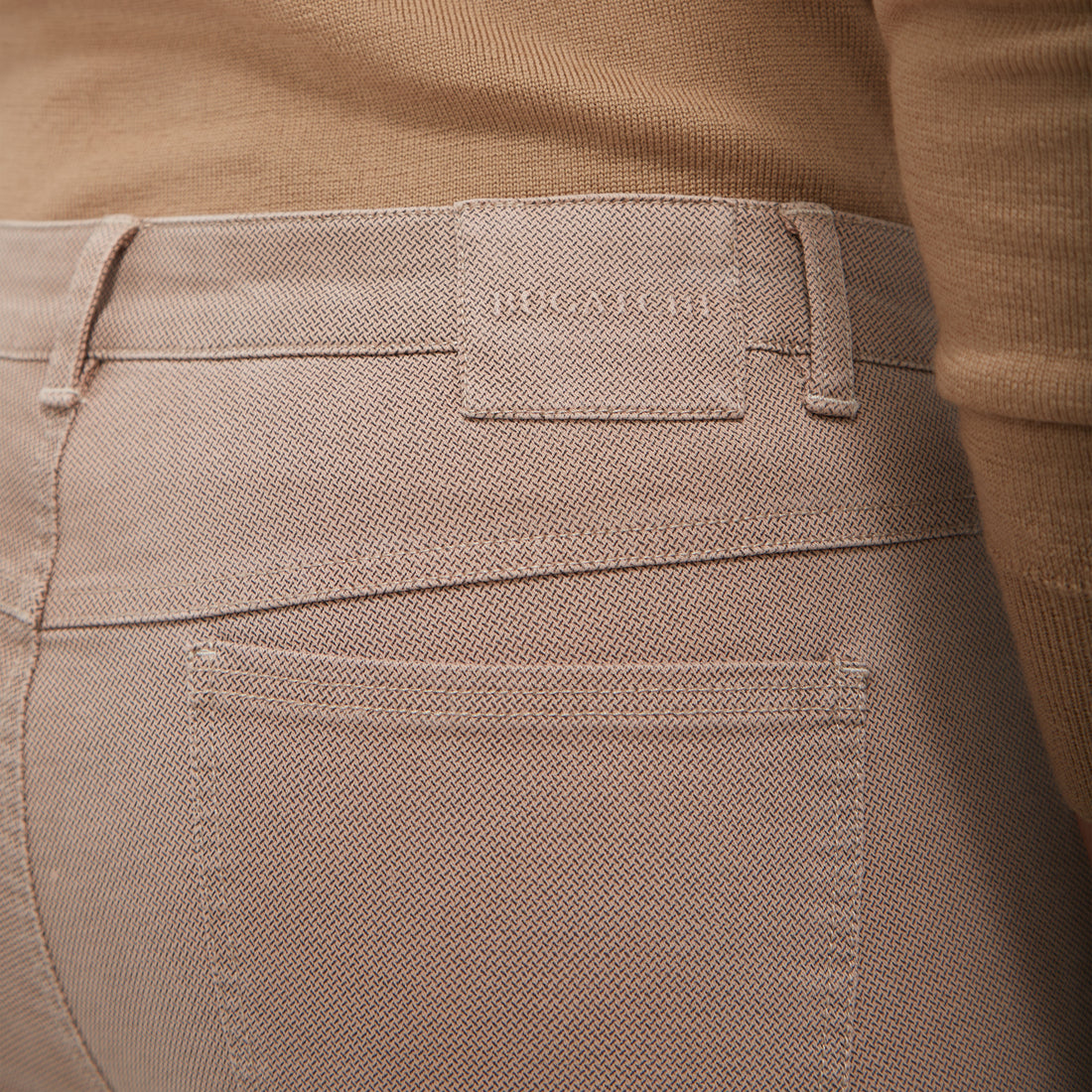 Preston Micro Basketweave Printed Five-Pocket Pants