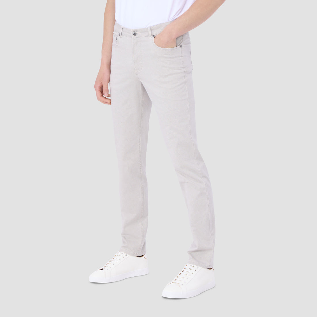 Preston Micro Basketweave Printed Five-Pocket Pants