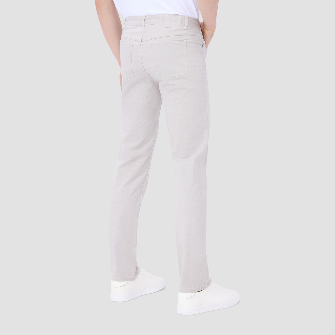 Preston Micro Basketweave Printed Five-Pocket Pants