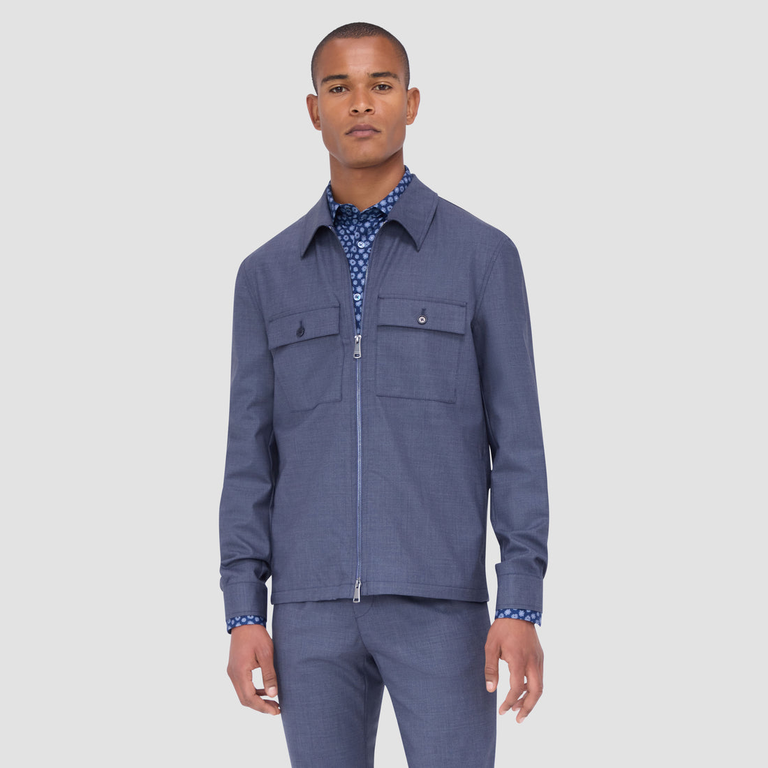 Stretch Wool Travel Shirt Jacket