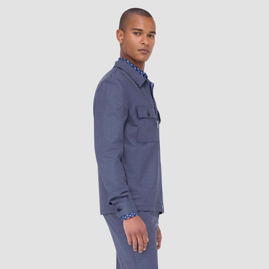 Stretch Wool Travel Shirt Jacket