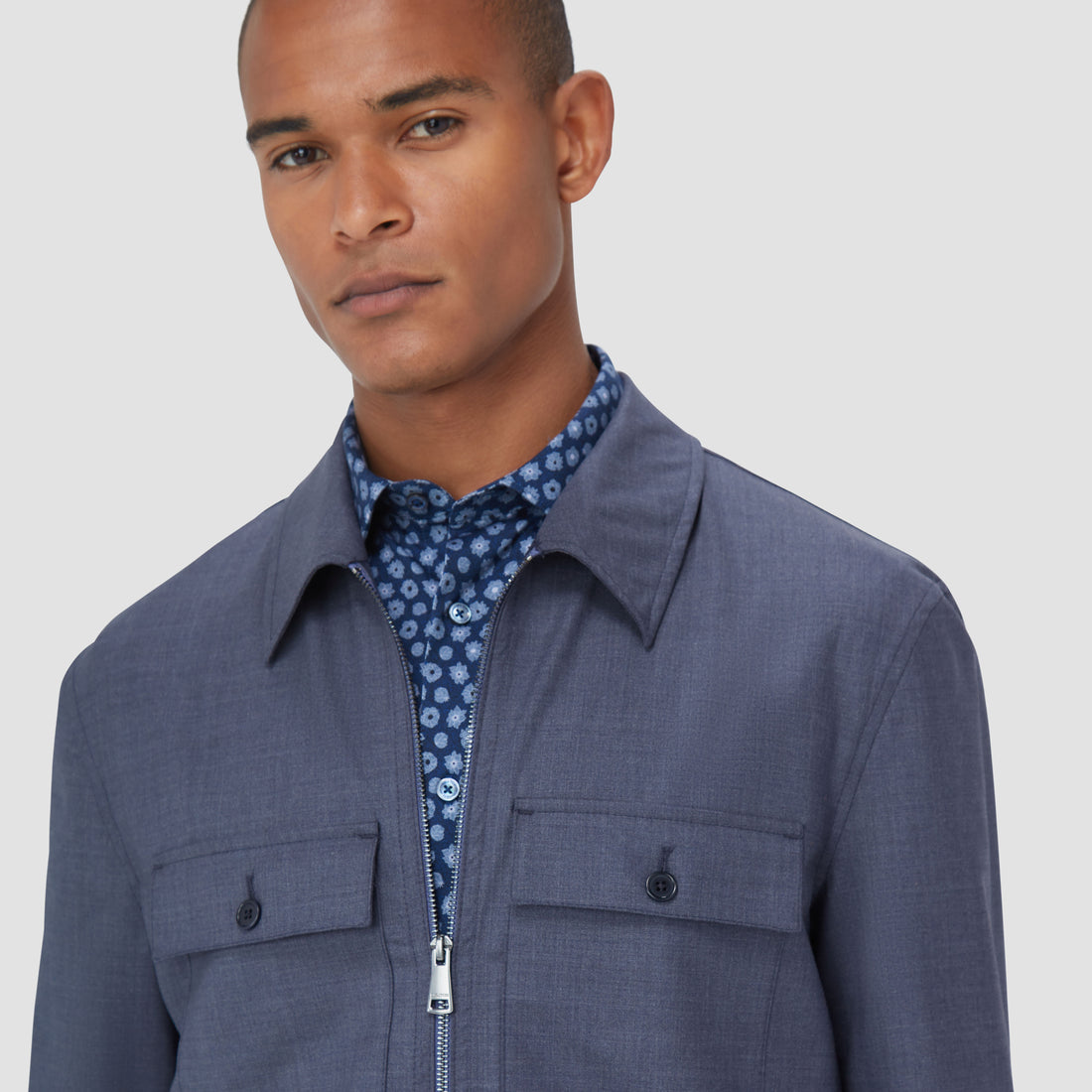 Stretch Wool Travel Shirt Jacket