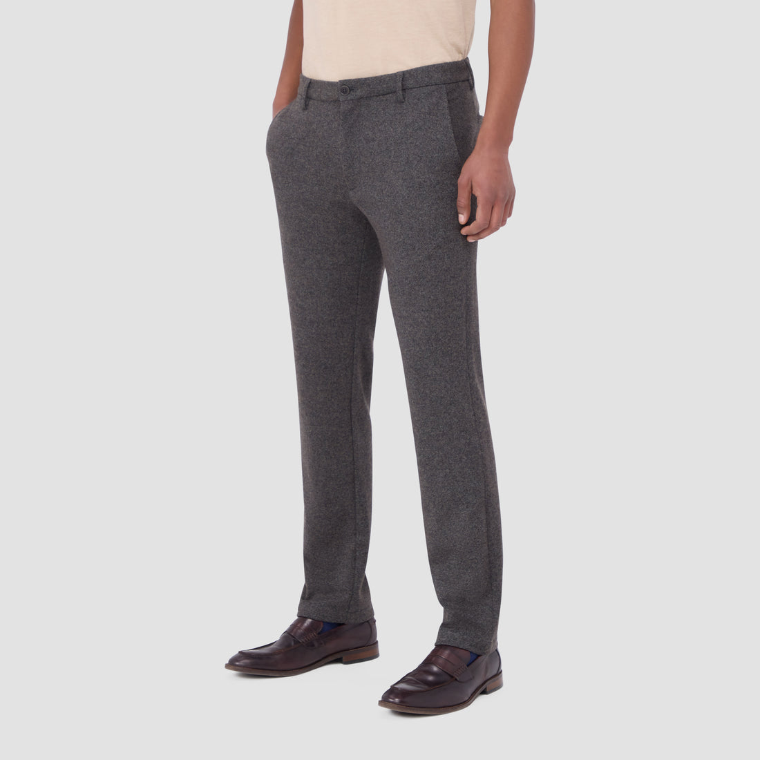 Wool Blend Knit Dress Pants