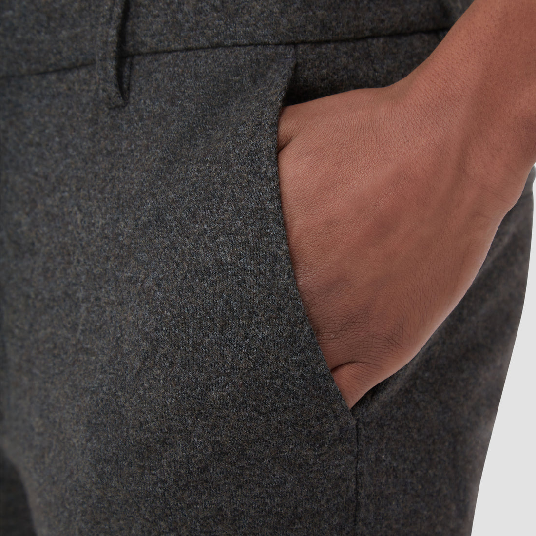 Wool Blend Knit Dress Pants