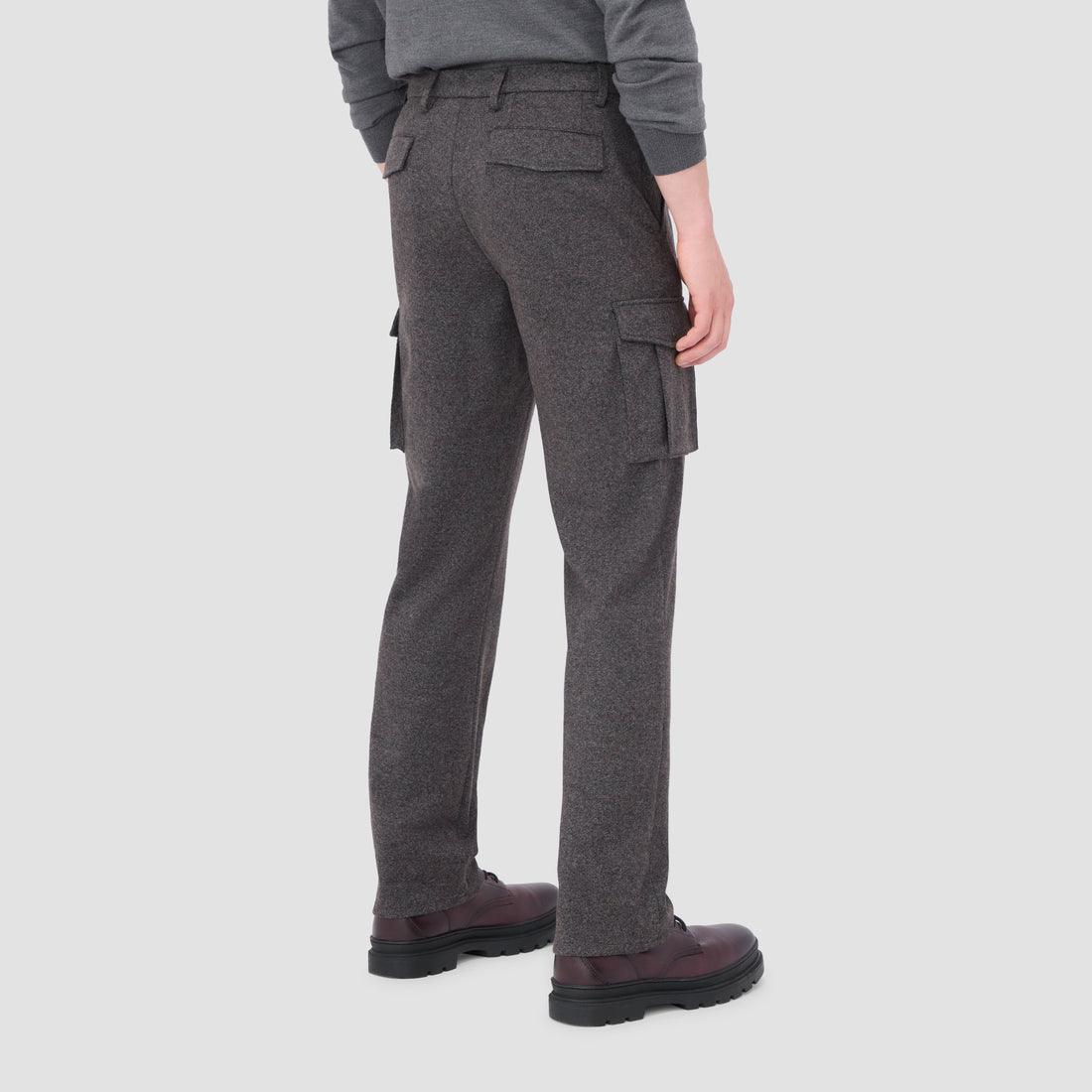 Wool Blend Knit Cargo Pants