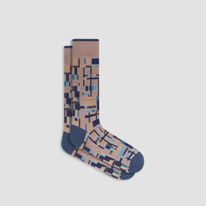 Geometric Mid-Calf Sock