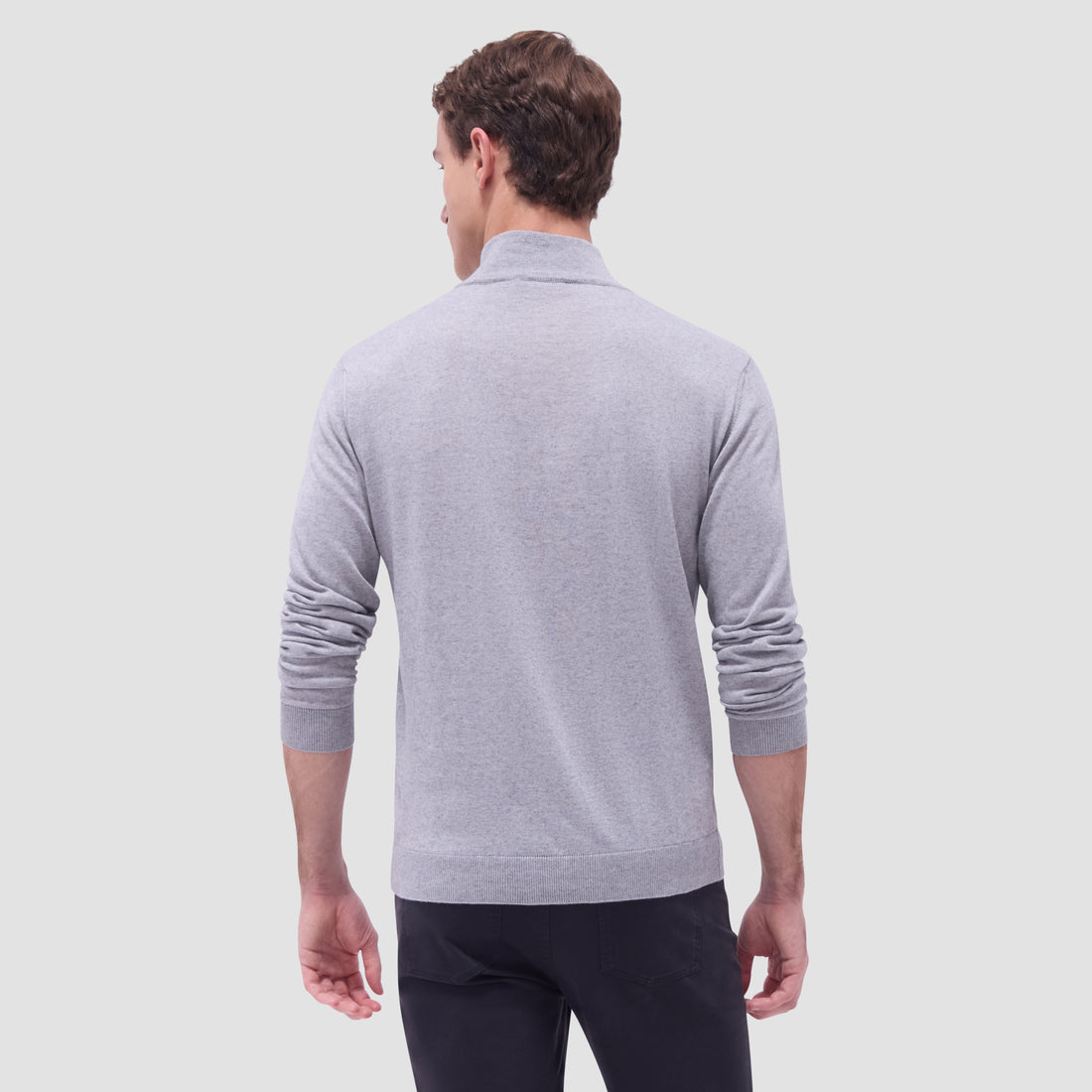 Solid Quarter-Zip Sweater