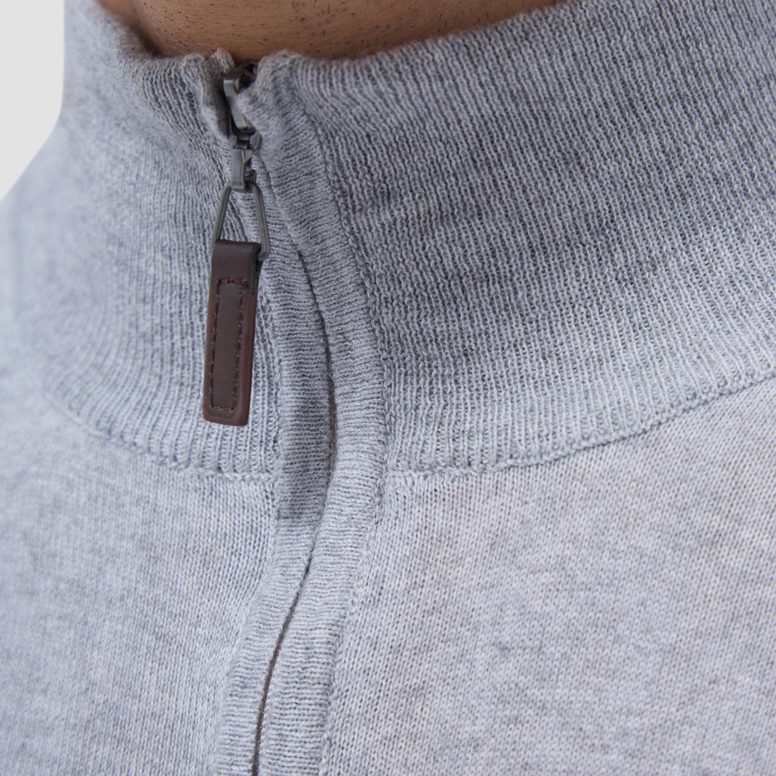 Solid Quarter-Zip Sweater