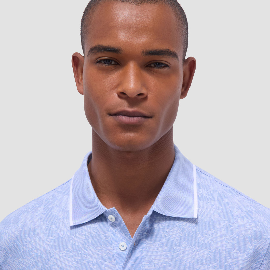 Palm Tree Jacquard Polo Shirt