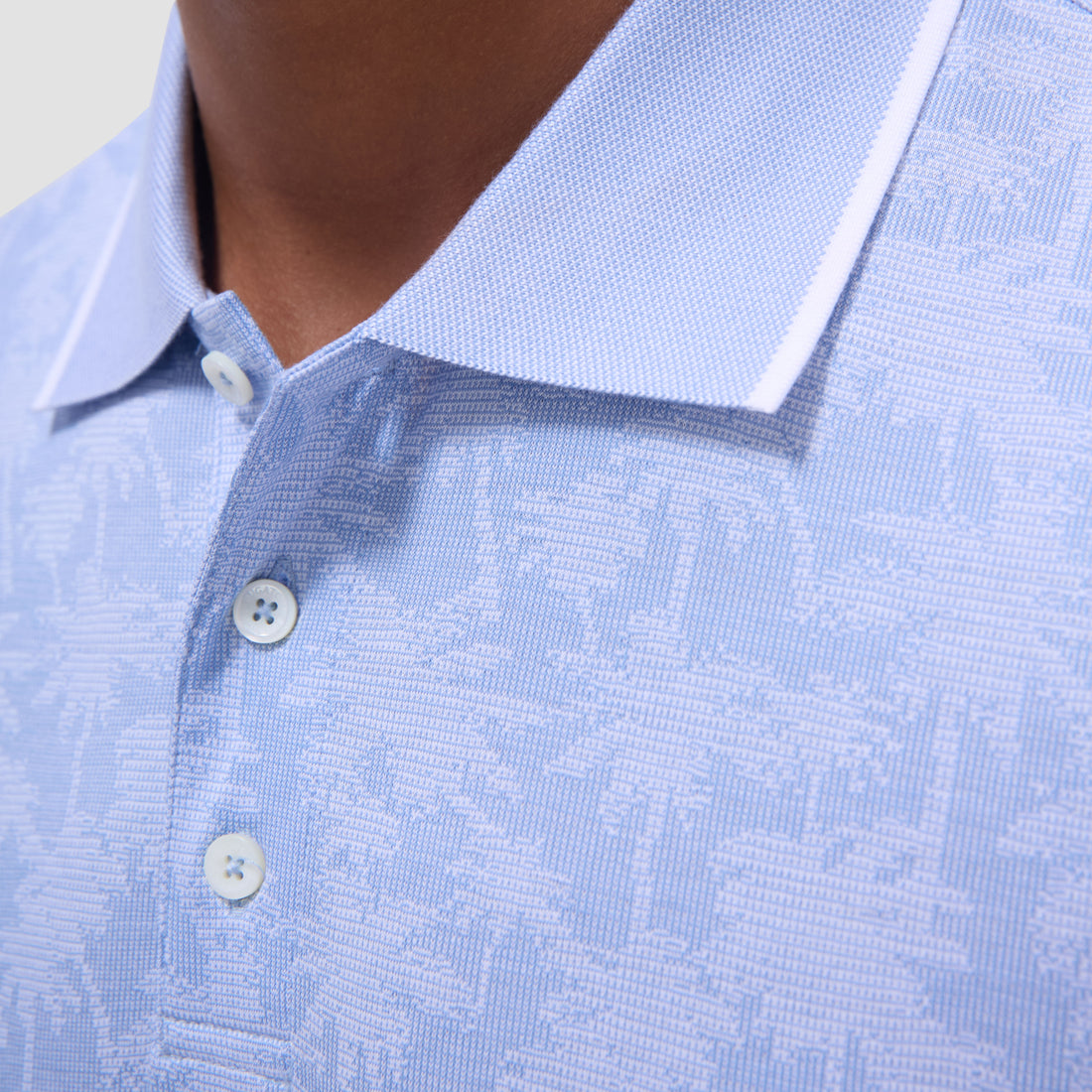 Palm Tree Jacquard Polo Shirt