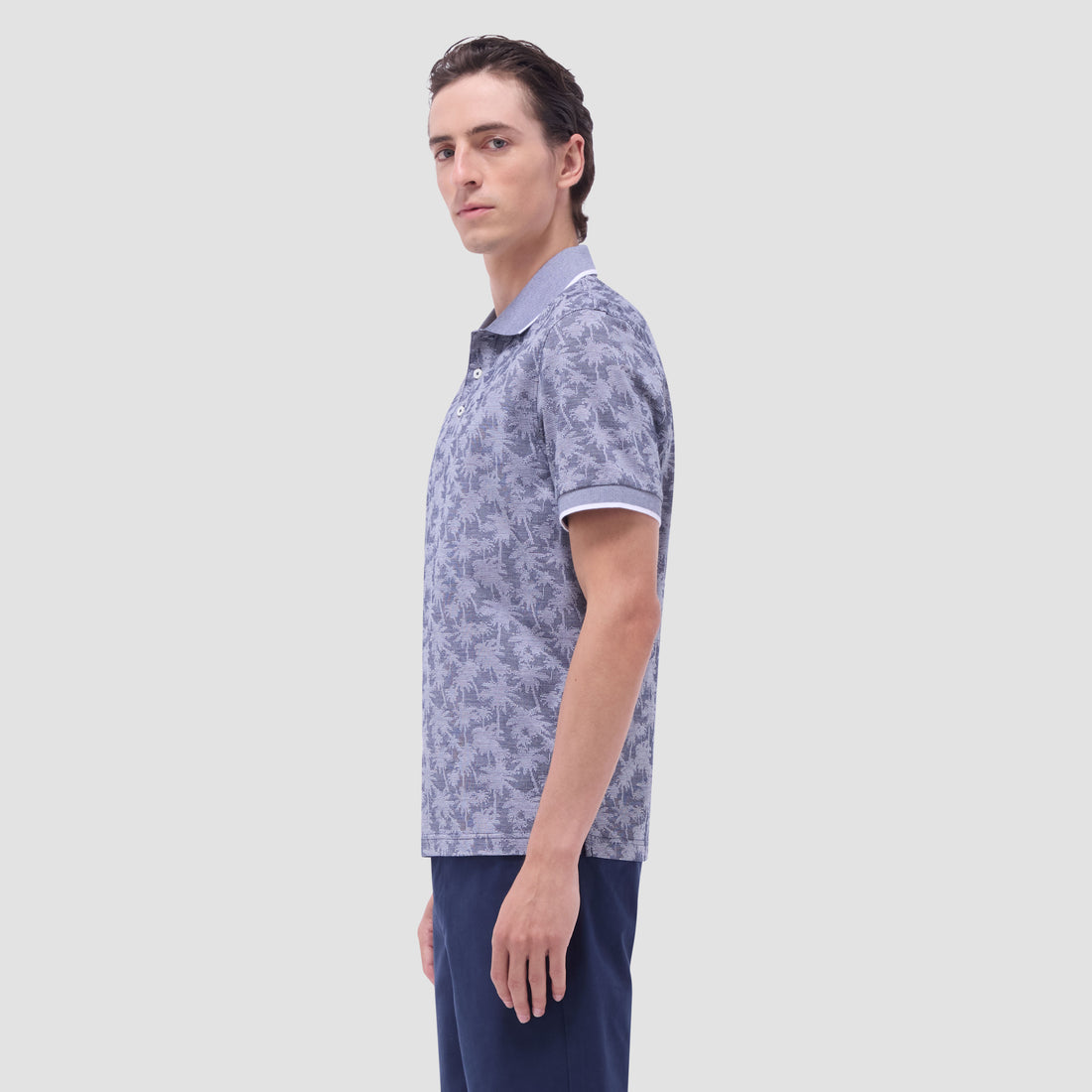 Palm Tree Jacquard Polo Shirt