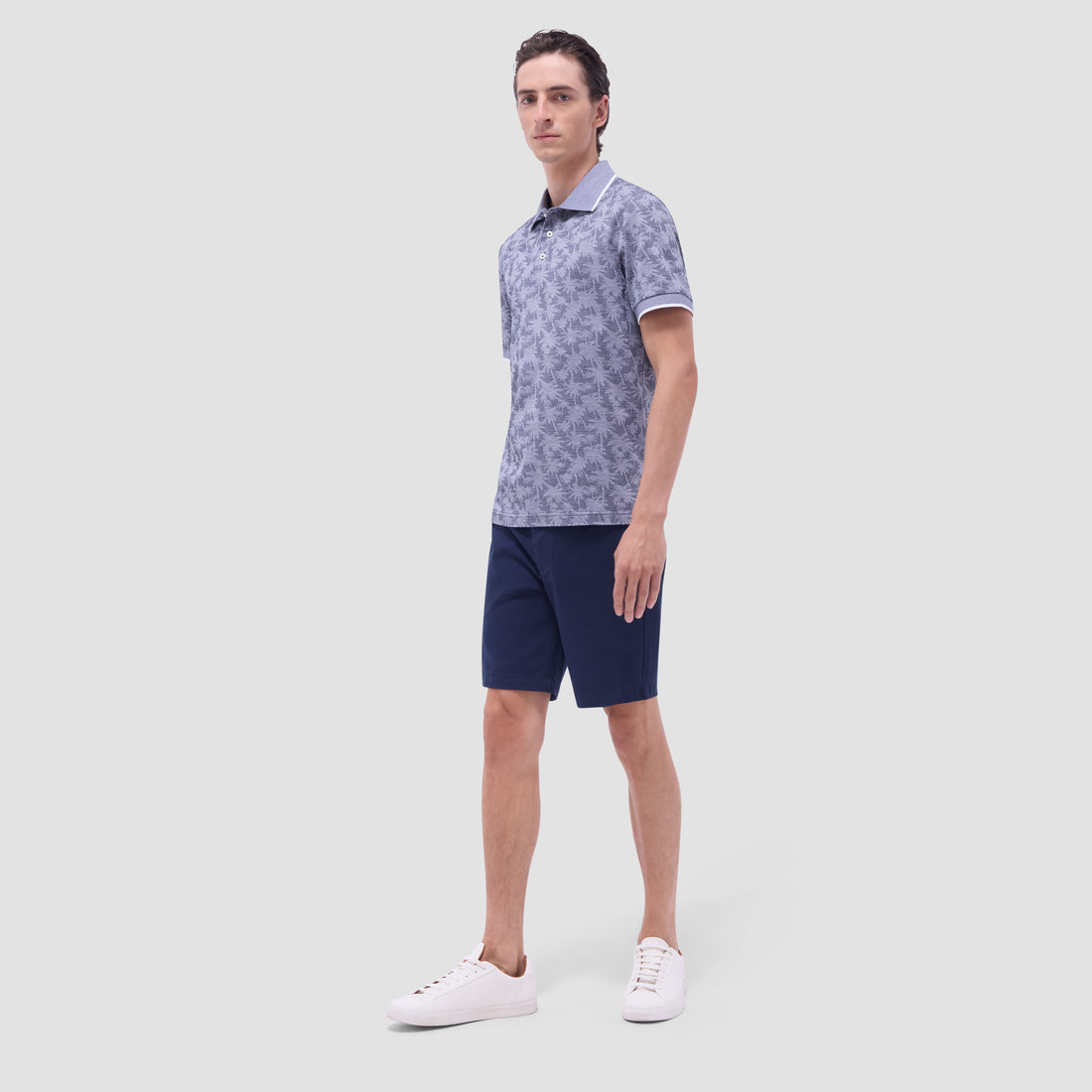 Palm Tree Jacquard Polo Shirt