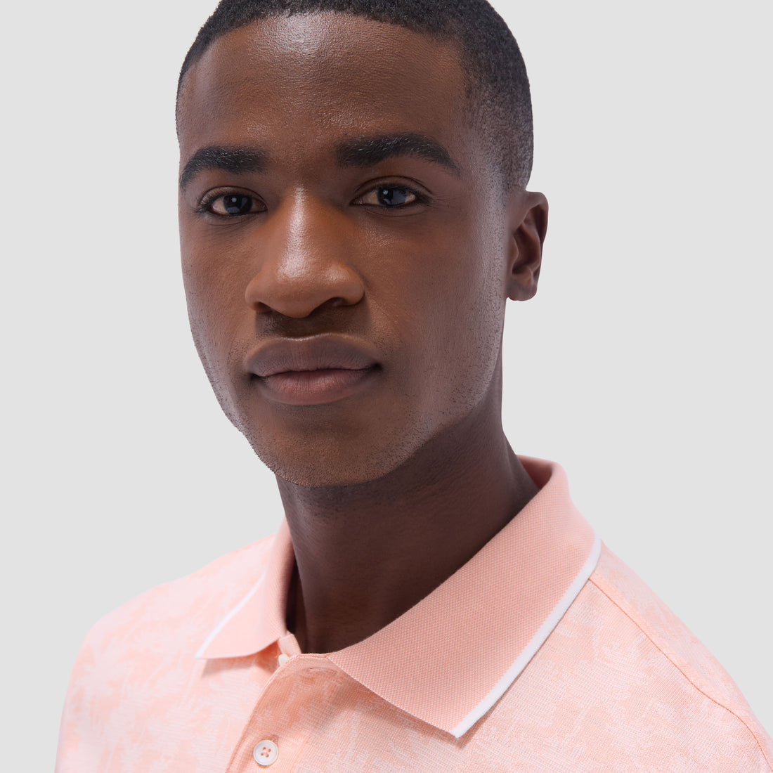 Palm Tree Jacquard Polo Shirt