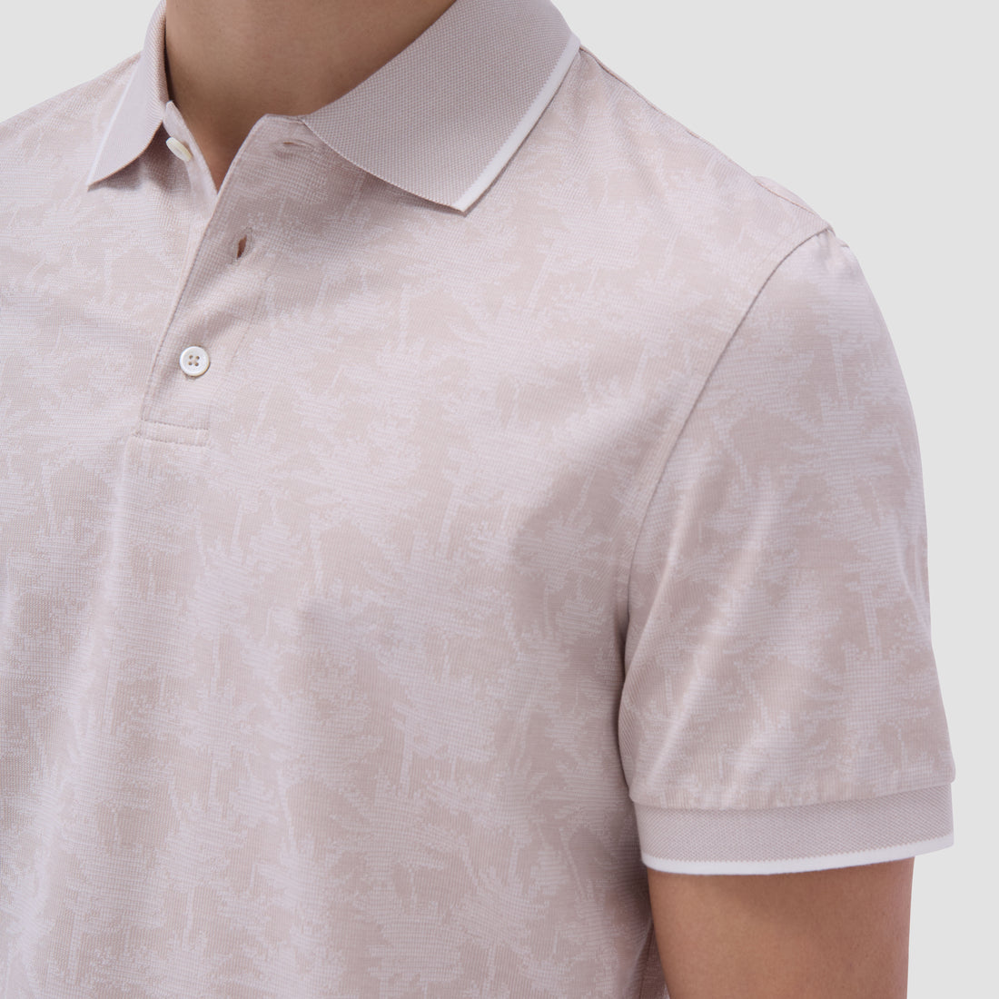 Palm Tree Jacquard Polo Shirt