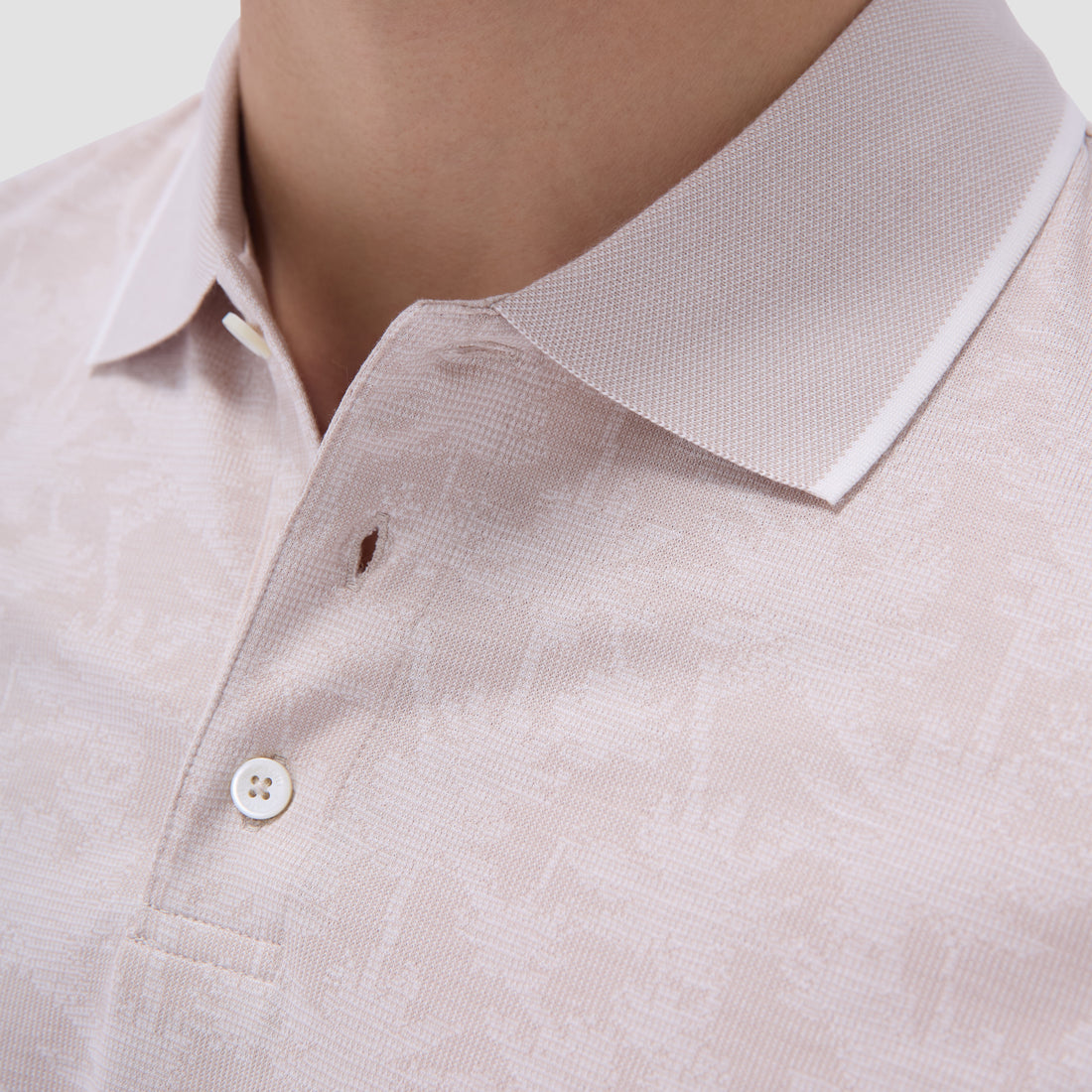 Palm Tree Jacquard Polo Shirt