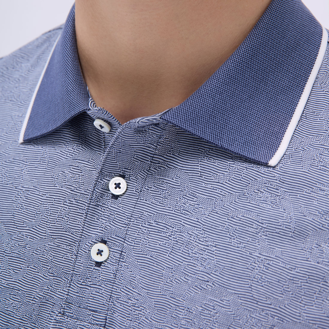 Textured Jacquard Polo Shirt