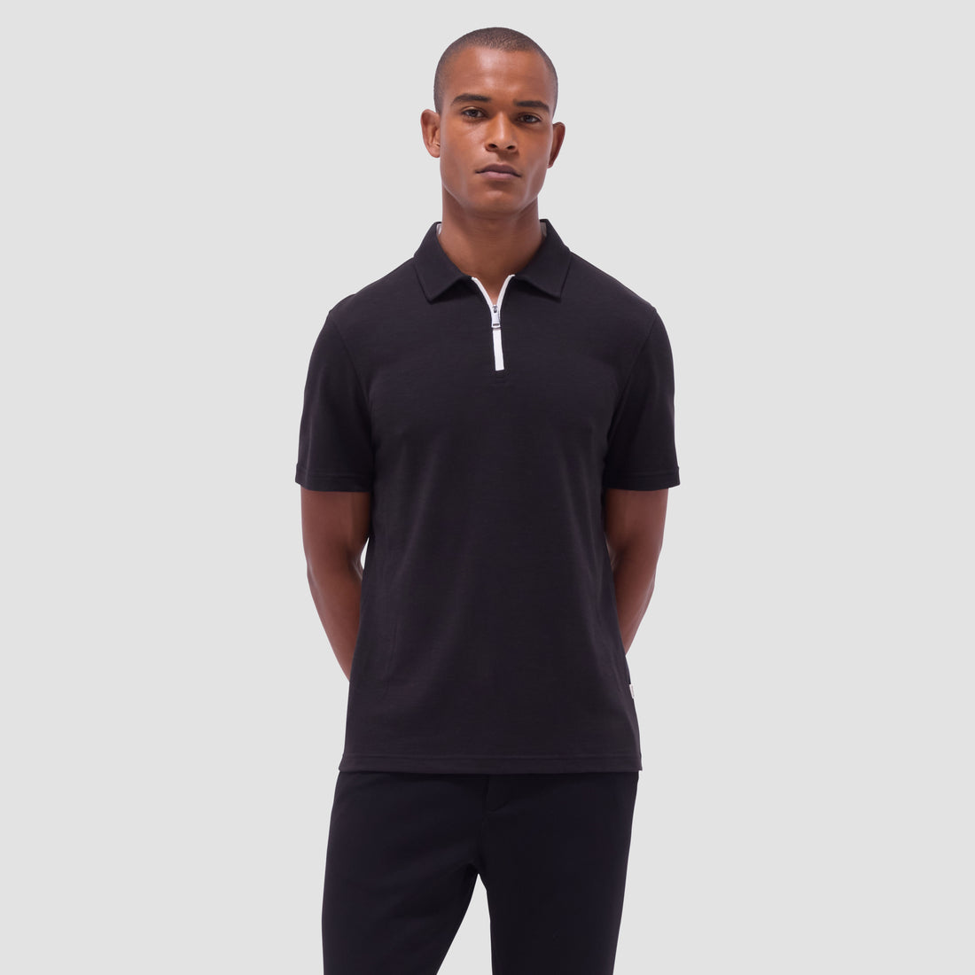 Performance Heather Quarter-Zip Polo Shirt