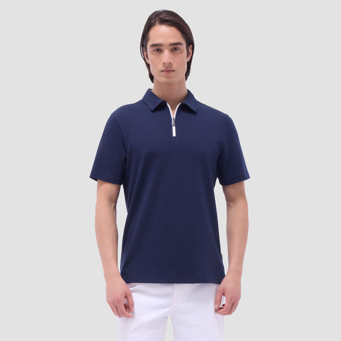 Performance Heather Quarter-Zip Polo Shirt