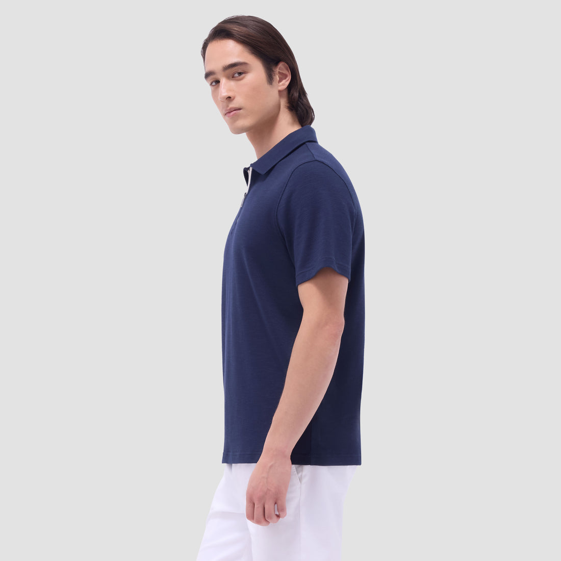 Performance Heather Quarter-Zip Polo Shirt