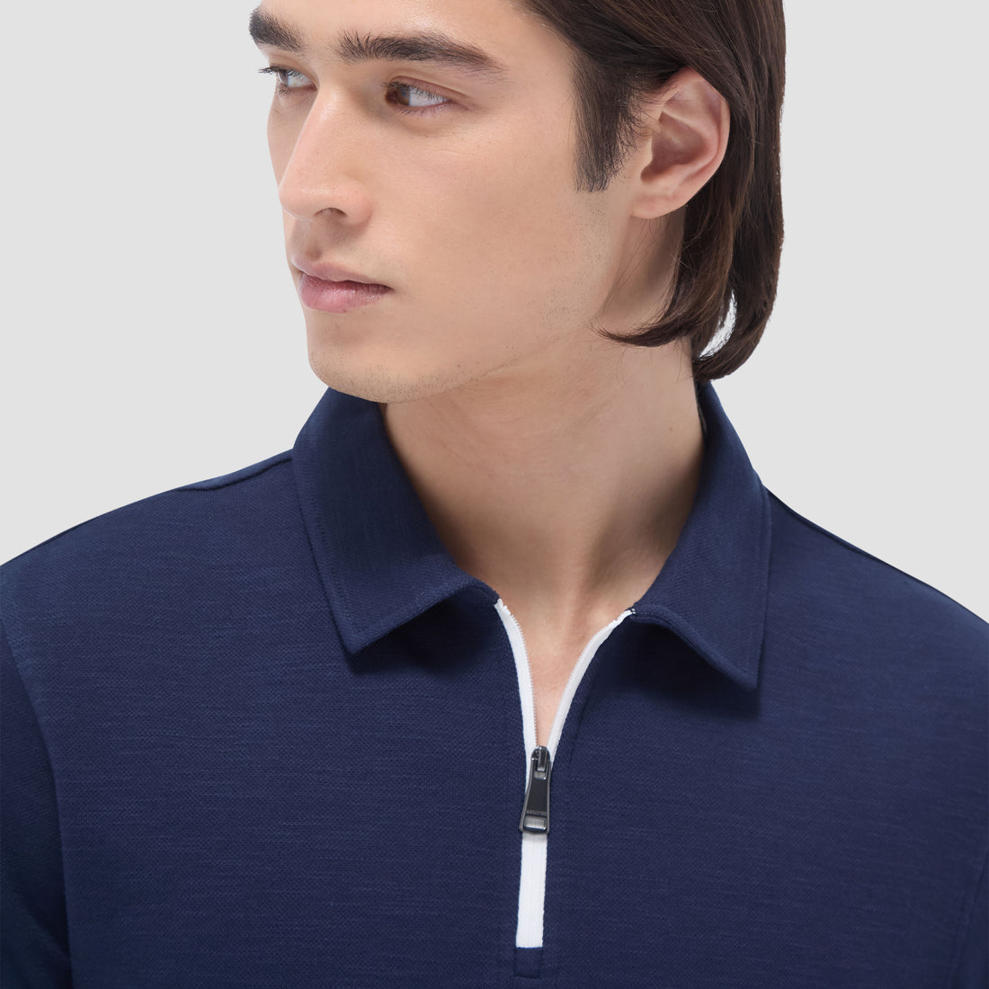 Performance Heather Quarter-Zip Polo Shirt