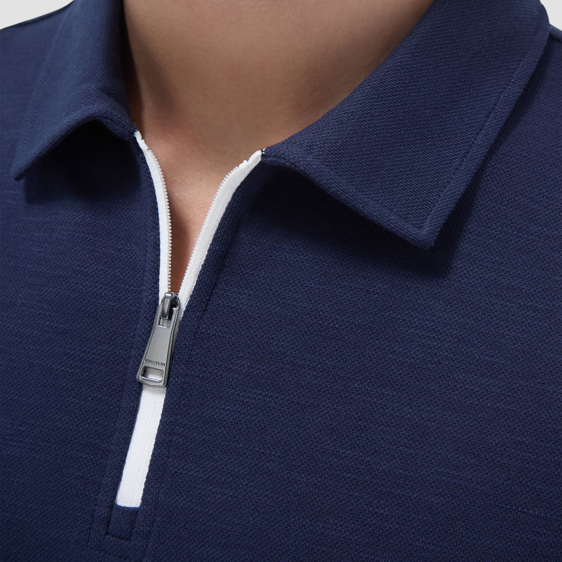 Performance Heather Quarter-Zip Polo Shirt