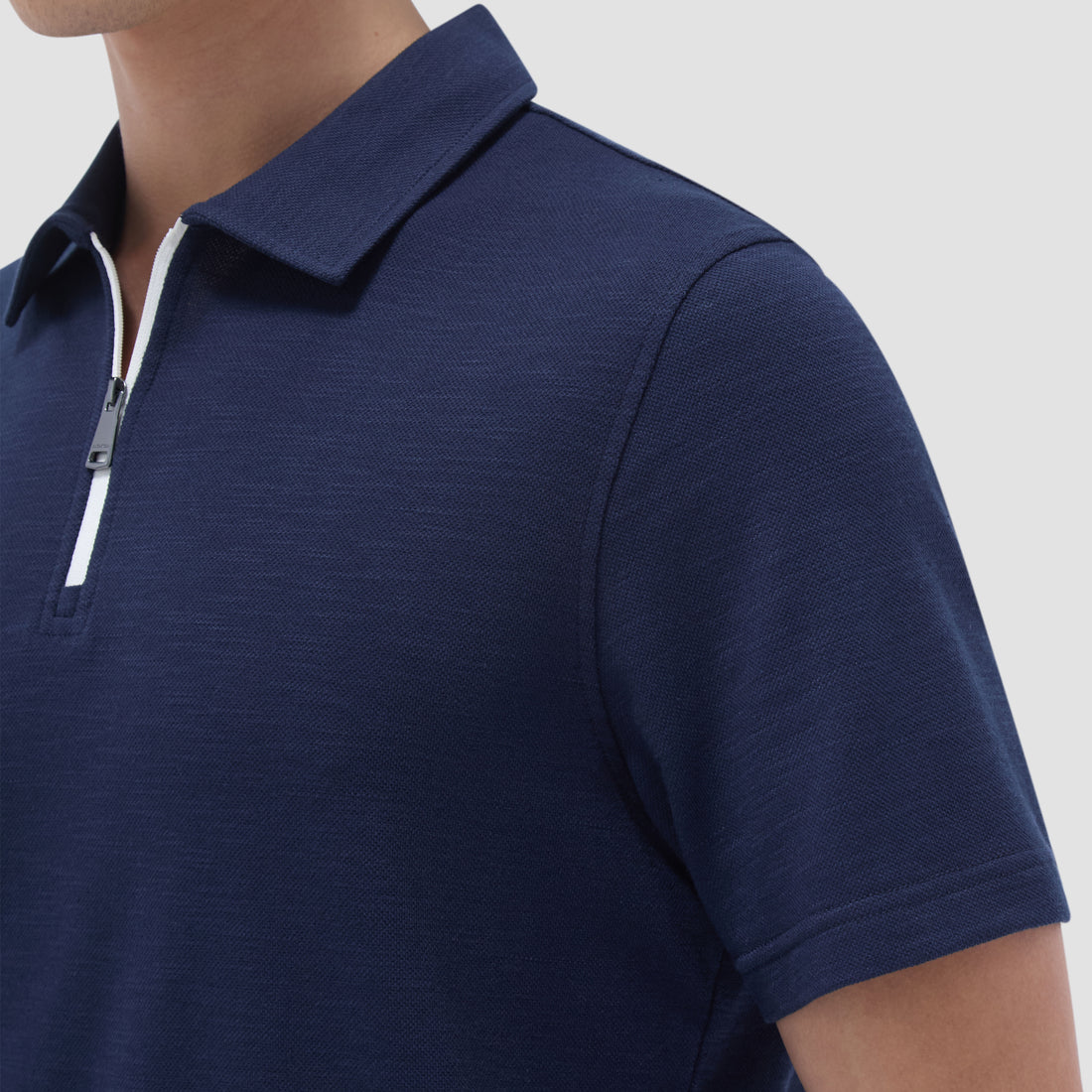 Performance Heather Quarter-Zip Polo Shirt