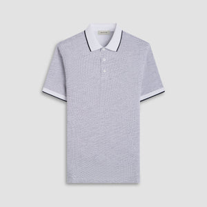 Two-Tone Bird's Eye Polo Shirt