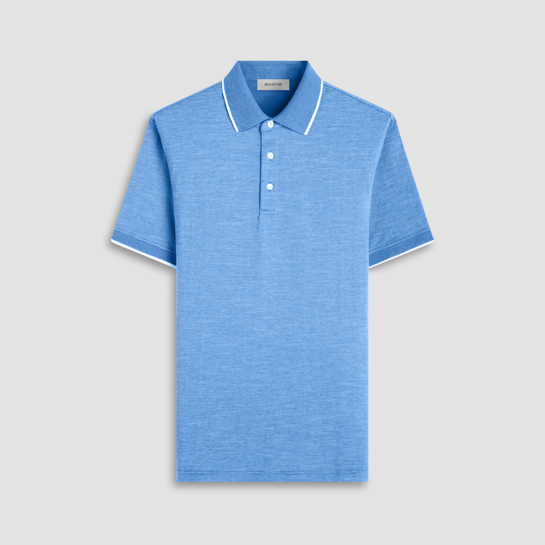 Two-Tone Bird's Eye Polo Shirt