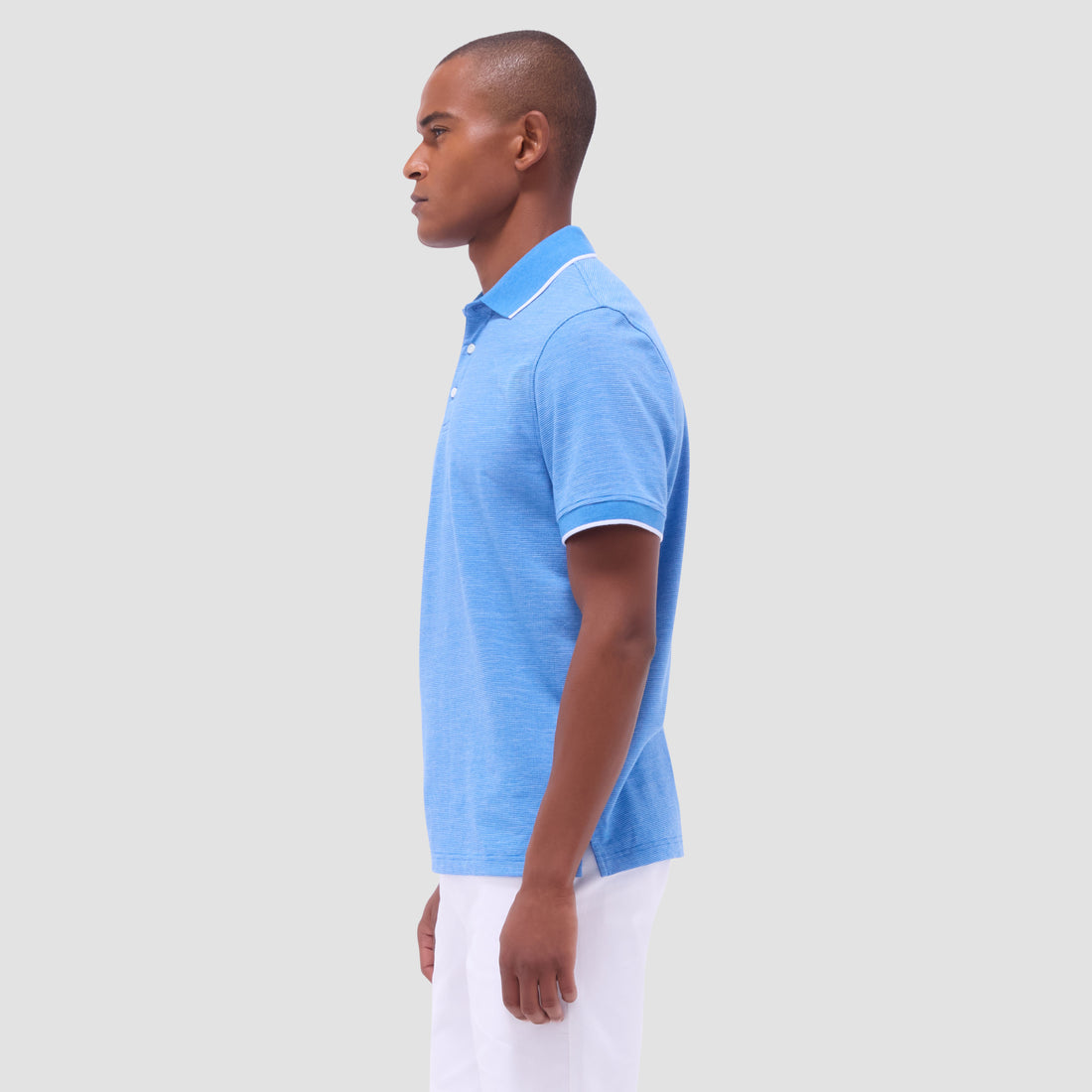 Two-Tone Bird's Eye Polo Shirt