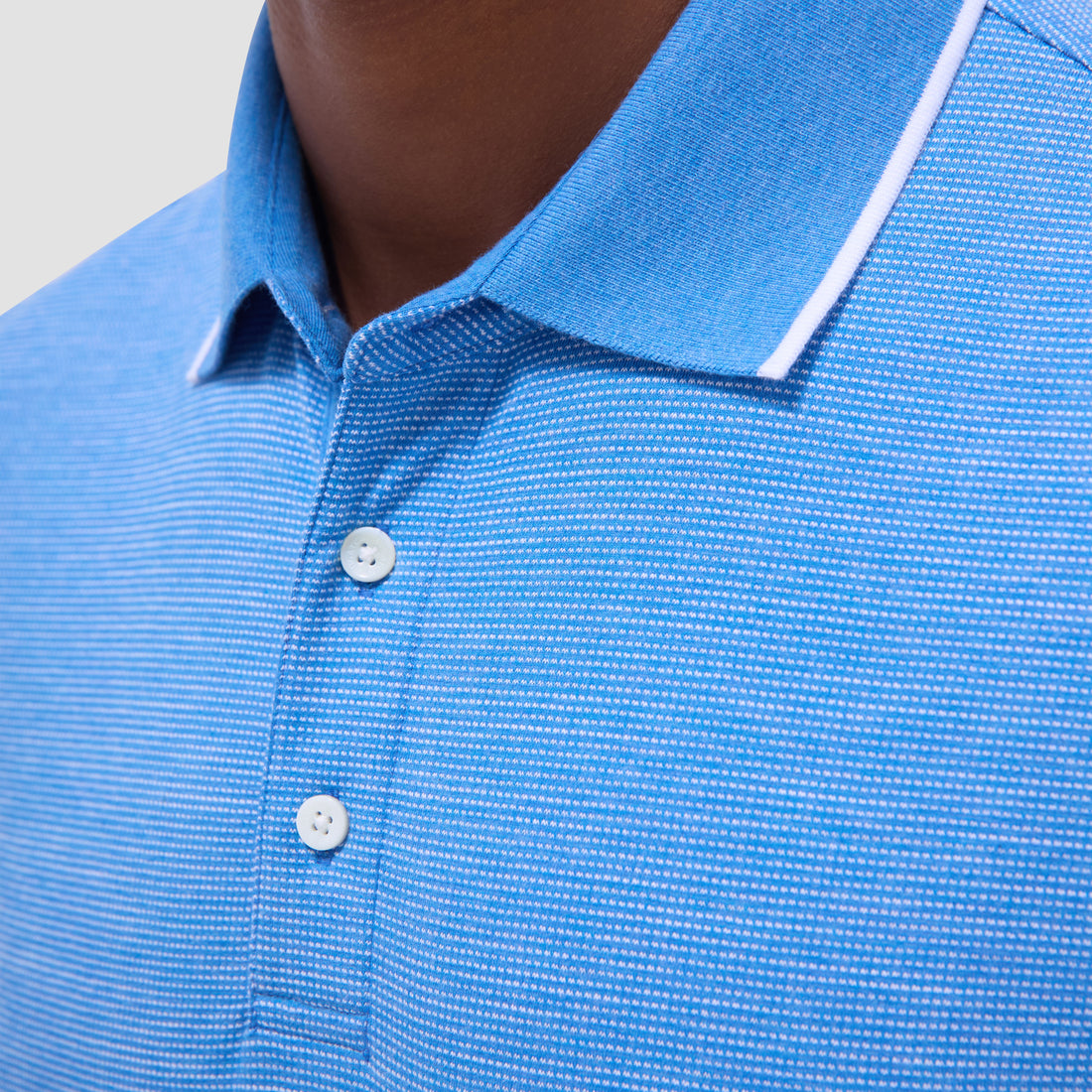 Two-Tone Bird's Eye Polo Shirt